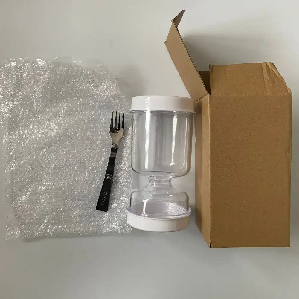 Clear glass dispenser jar with white lid and base for decorbites hourglass pickle and olive dispenser jar use