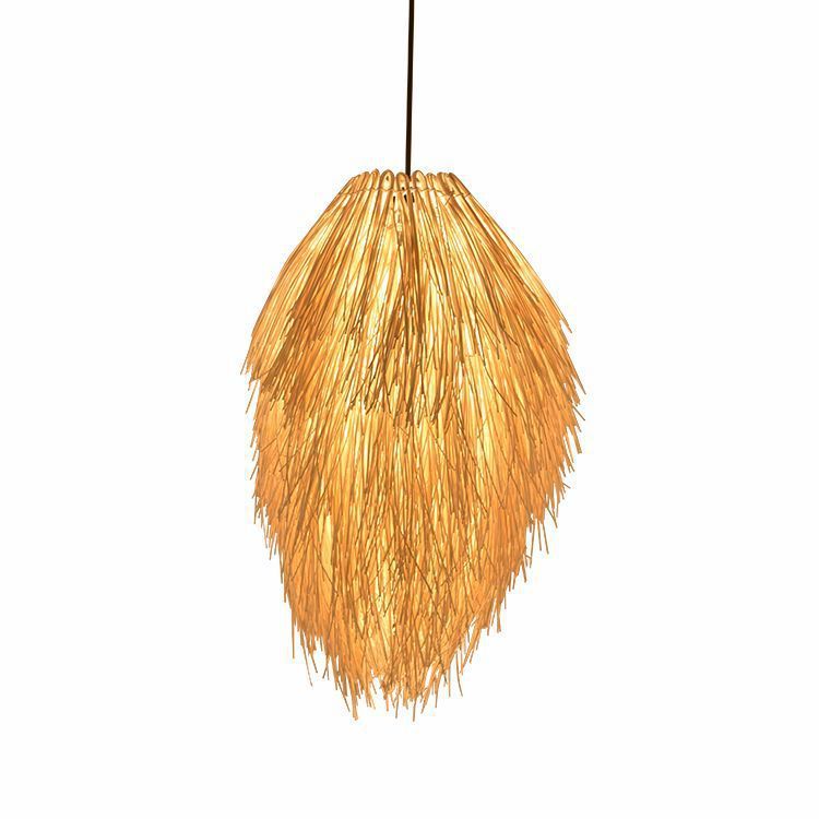 Rattan Pine Cone Chandelier