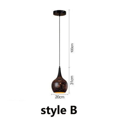 Industrial black and gold etched wrought iron chandelier with black mosaic glass pendant light and 100cm hanging length
