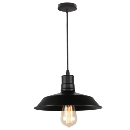 Black metal and brass iron pendant light featuring a vintage edison bulb for industrial kitchen lighting decorbites iron pendant