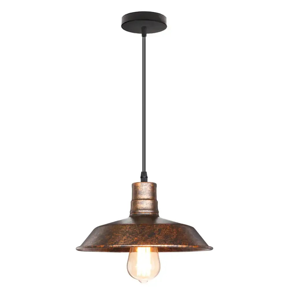 Industrial black and brass iron pendant light with distressed copper finish and exposed edison bulb for kitchen decorbites iron pendant