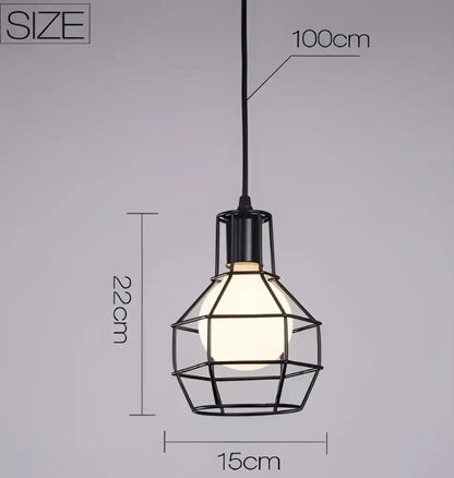 Black metal cage pendant light with warm glow industrial black iron pendant lights for dining room decorbites iron pendant