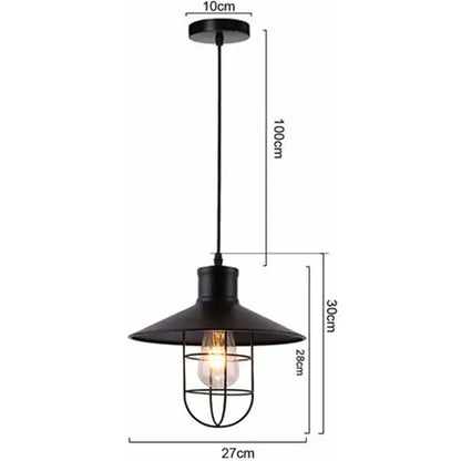Black industrial iron pendant light with metal cage and exposed edison bulb for kitchen decorbites pendant lights