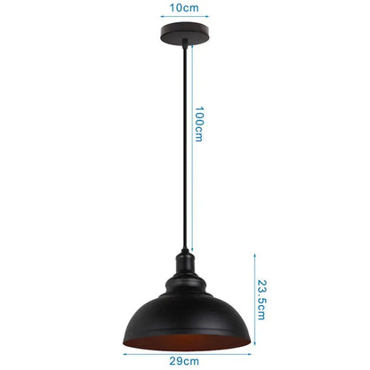 Black industrial iron pendant light with matte finish and copper-lined interior for kitchen edison bulb decorbites industrial iron pendant