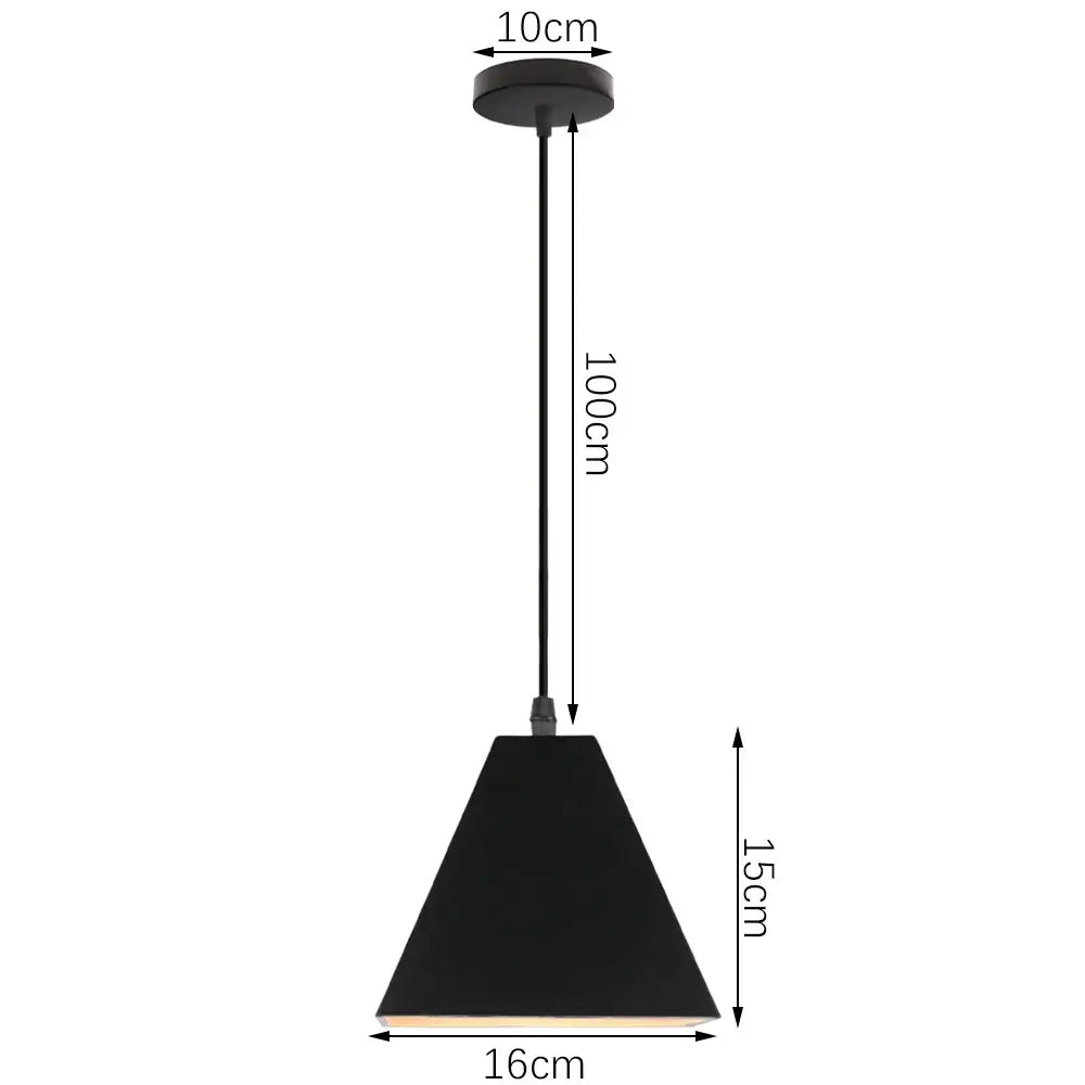 Black matte aluminum industrial aluminium pendant light with conical minimalist design for kitchen decorbites industrial pendant light