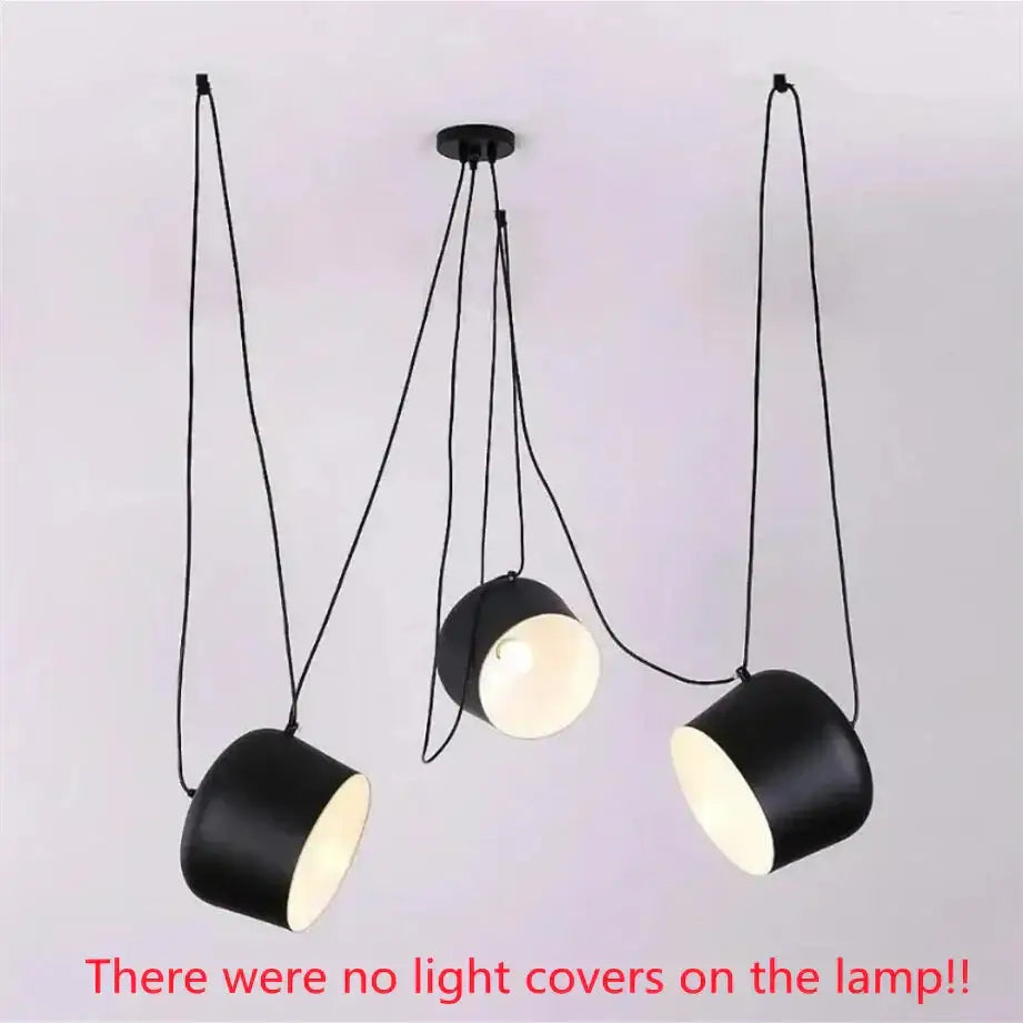Industrial black matte spider pendant lamp with exposed bulbs features cylindrical shades for dining room decorbites industrial spider lighting