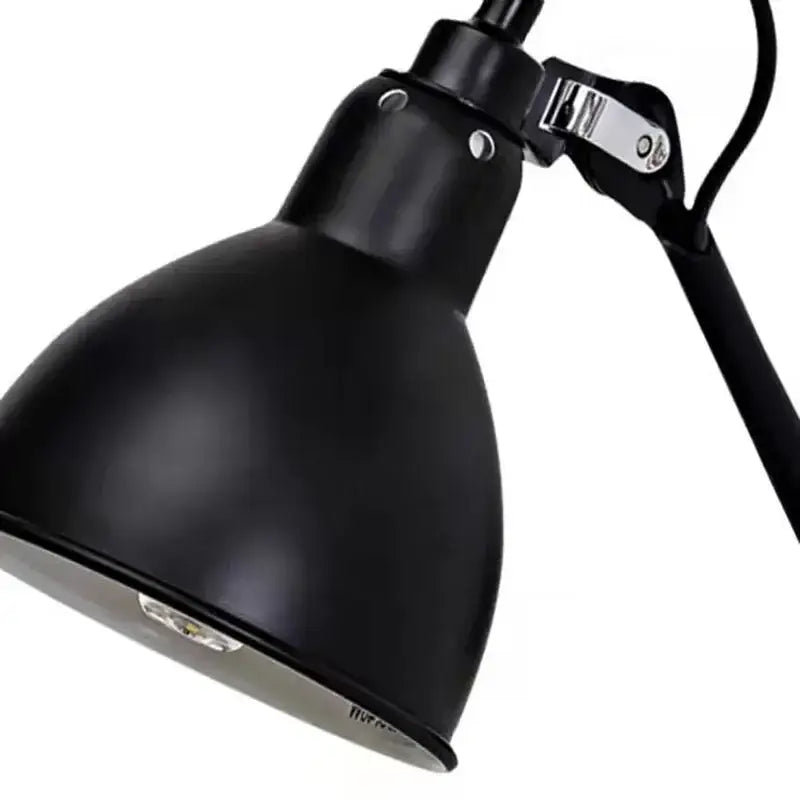 Industrial black matte wall lamp with adjustable arm and clamp for bedroom reading decorbites gras style