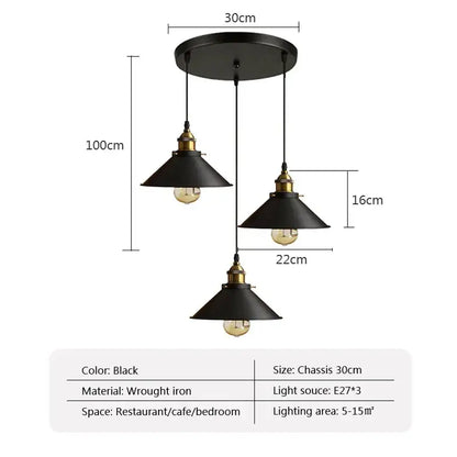 Black wrought iron three-light industrial ceiling chandelier with brass accents and vintage bulbs for kitchen decorbites industrial ceiling design