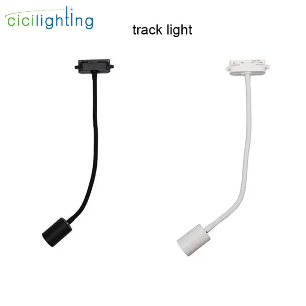 Industrial black and white gooseneck ceiling light with adjustable flexible arms by decorbites for kitchen spot lighting
