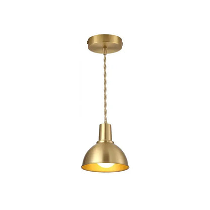 Industrial brass iron art led pendant light with brass finish and twisted cord featuring a warm glow for kitchen decorbites iron art pendant lights