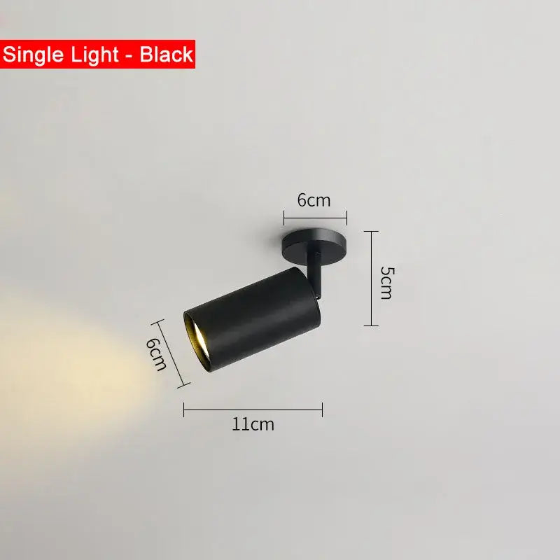 Industrial ceiling lights featuring black matte-finished adjustable spotlight in decorbites industrial ceiling style