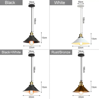 Industrial loft chandelier pendant light with black conical shade and brass accents for dining room decorbites industrial loft