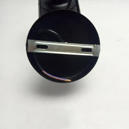 Black circular industrial wall light with silver metal bracket and exposed wiring for decorbites adjustable edison wall use