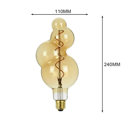 Industrial retro vintage led edison bulb with warm amber glass and brass screw base for living room decorbites industrial retro lighting