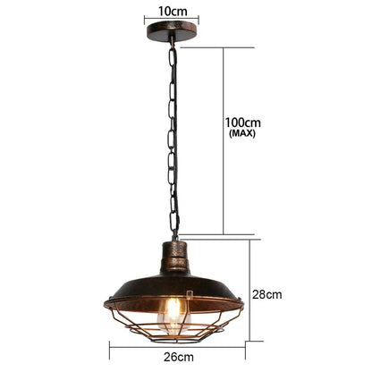 Industrial Vintage Black Iron Pendant Light - Decorbites