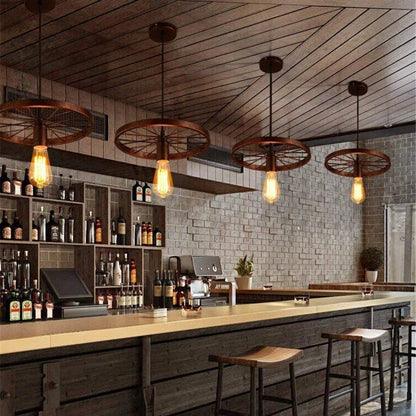Industrial Vintage Black Iron Pendant Light - Decorbites