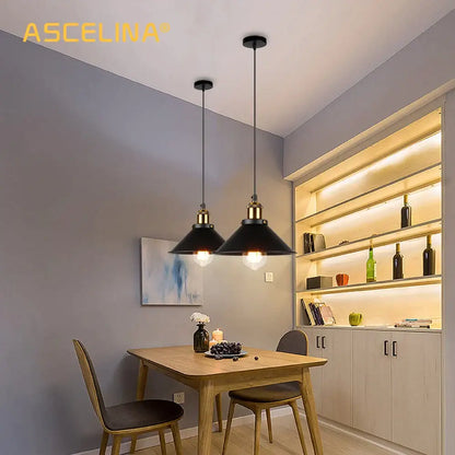 Industrial vintage brass pendant light with black matte finish and brass accents for living room decorbites industrial vintage