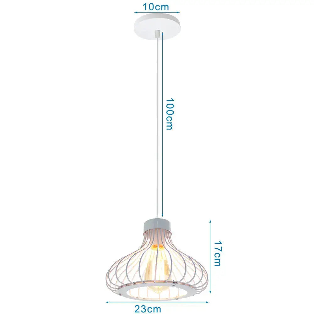 White wire cage pendant lights with warm bulb inside decorbites industrial vintage metal kitchen decorbites industrial vintage loft