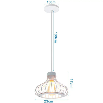 White wire cage pendant lights with warm bulb inside decorbites industrial vintage metal kitchen decorbites industrial vintage loft