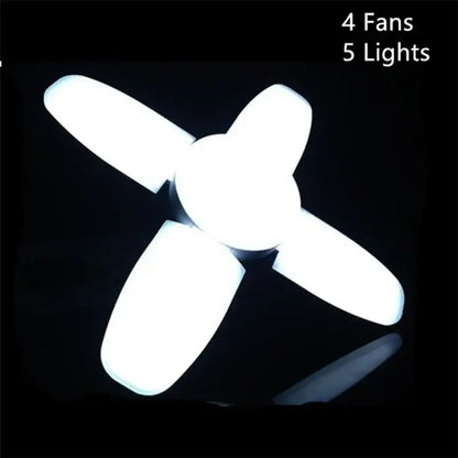 White led ceiling fan with integrated light and four blades for industrial decorbites led ceiling light garage use