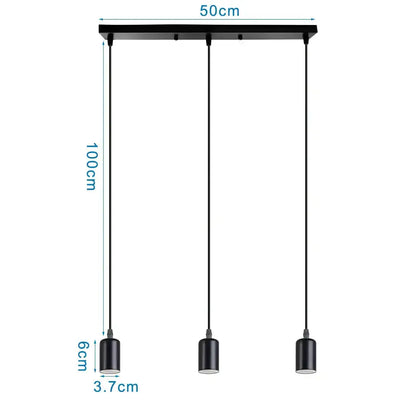 Black minimalist industrial wood pendant light with three cylindrical shades for dining room decorbites industrial wood pendant