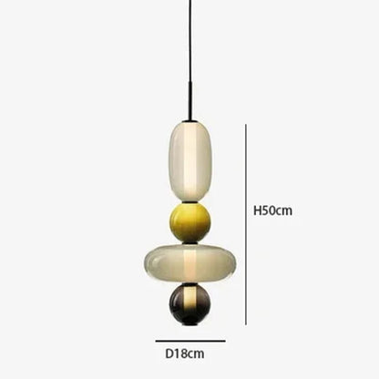 Italian Candy Glass Pendant Light in Black or White - Decorbites