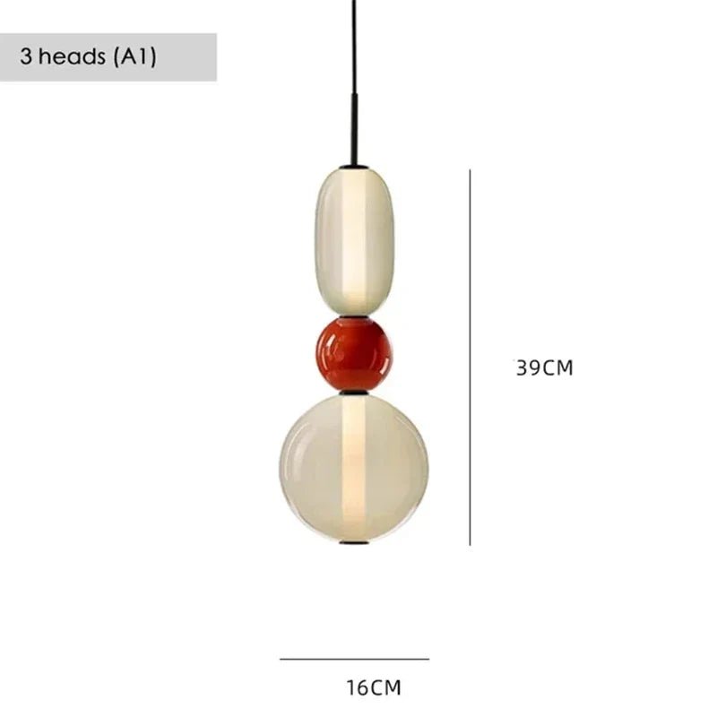 Italian Candy Glass Pendant Light in Black or White - Decorbites