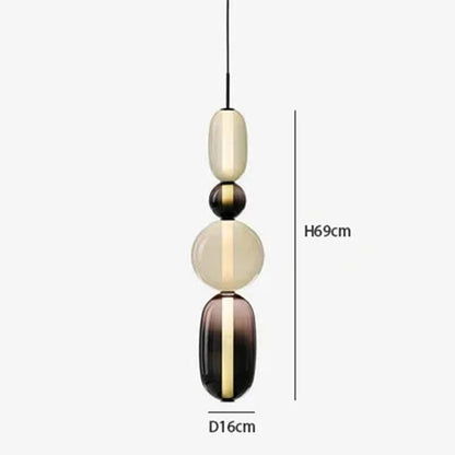 Italian Candy Glass Pendant Light in Black or White - Decorbites