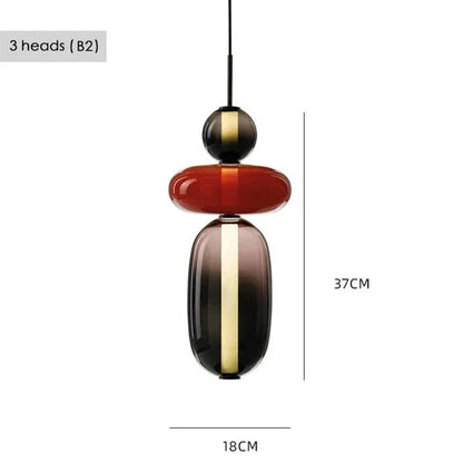 Italian Candy Glass Pendant Light in Black or White - Decorbites
