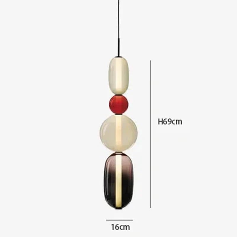 Italian Candy Glass Pendant Light in Black or White - Decorbites