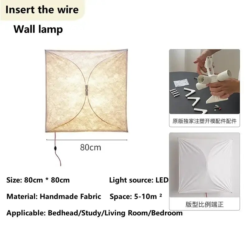 80cm square italian vintage ceiling light with handmade warm beige fabric shade led source by decorbites italian vintage