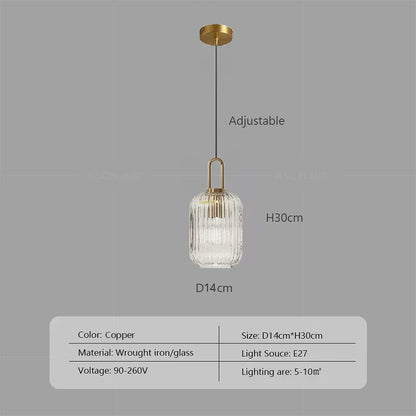 Japanese Glass Pendant Light With Iron Accents - Decorbites