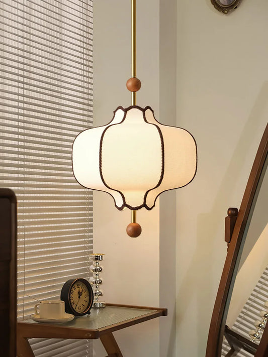 Japanese-Inspired Fabric Globe Pendant Light