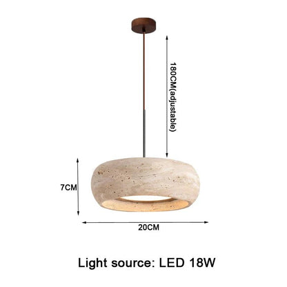 Japanese Wabi-Sabi Yellow Stone Pendant Light - Decorbites