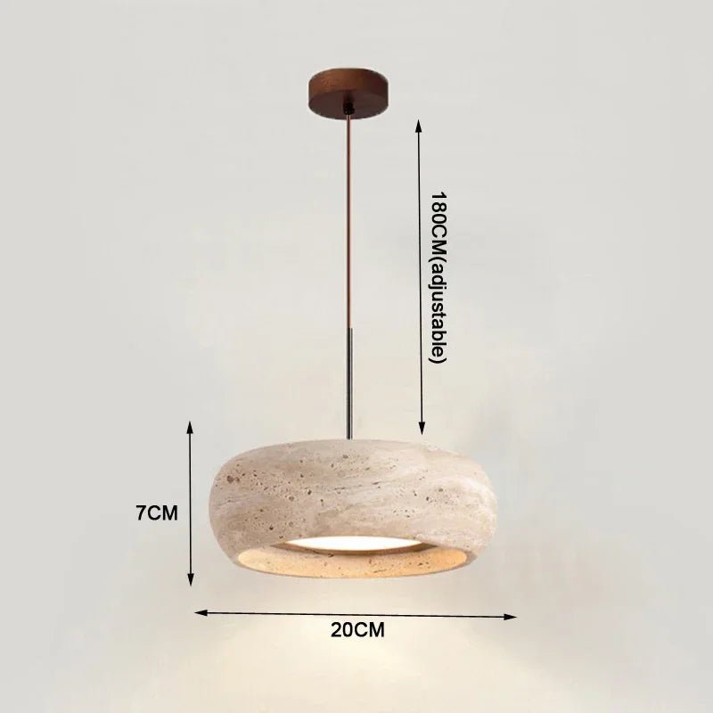 Japanese Wabi-Sabi Yellow Stone Pendant Light - Decorbites
