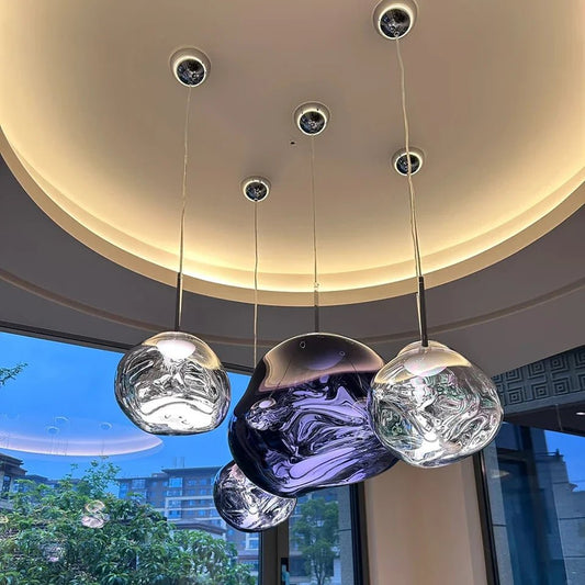 Lava Acrylic Pendant Light With Polished Chrome Finish - Decorbites