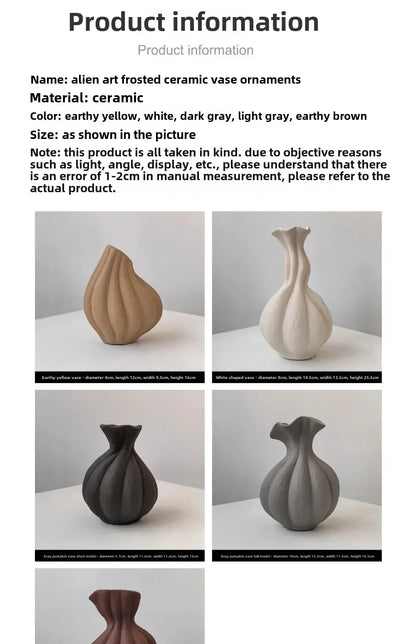 Livetai wabi-sabi handmade ceramic vase with smooth glazed finish in earthy yellow white gray and earthen brown for modern boho decor