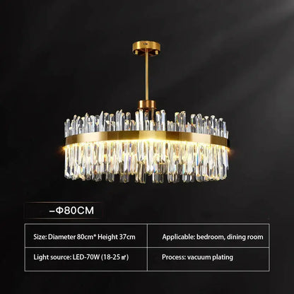 Luxurious gold round crystal pendant light featuring a gold-toned frame and hanging crystal rods for living room decorbites gold round decor