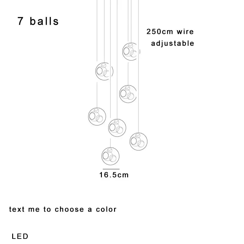 Luxury amber glass sphere pendant light featuring seven clear glass orbs with adjustable 250cm wire for dining room decorbites clear glass pendant light