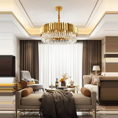 Luxury black crystal pendant lights featuring a golden chandelier with cascading crystal droplets for elegant decorbites black crystal ceiling decor