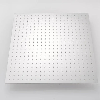Luxury chrome square shower head with polished chrome finish and ultrathin stainless steel design and grid nozzles