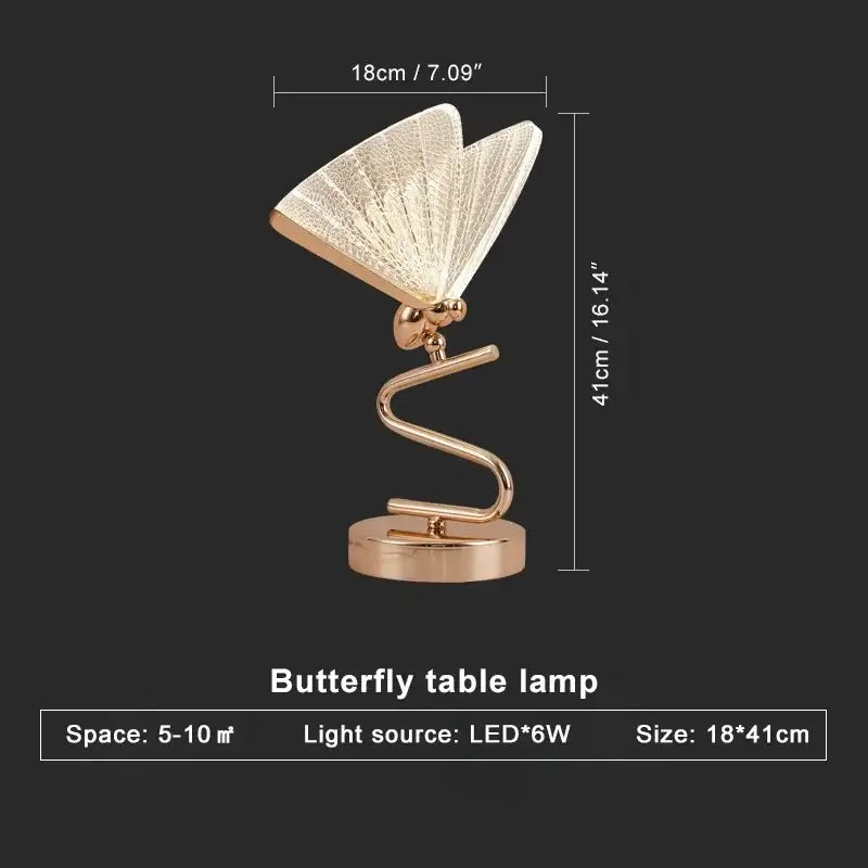 Gold-toned decorbites butterfly floor lamp with textured translucent wings and LED lighting for luxury living room decor