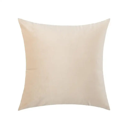 Beige square pillow case with soft smooth fabric complementing luxury decorbites green velvet pillow living room decor
