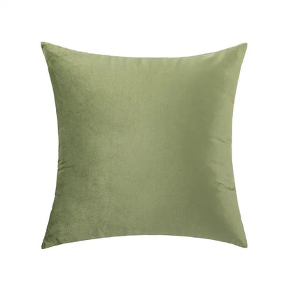 Luxury olive green velvet pillow case with soft sage green velvet pillow and plush textured surface for living room decorbites decor