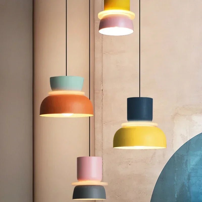 Macaron Acrylic Pendant Light With Iron Shade - Decorbites