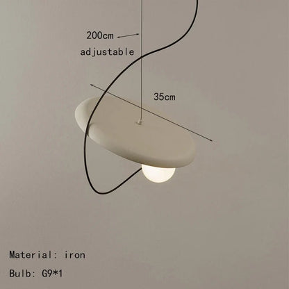 Magnetic Attraction White Metal Pendant Light - Decorbites