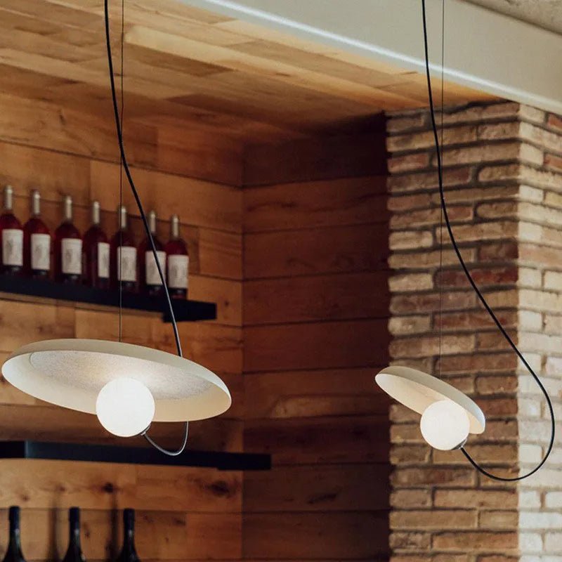 Magnetic Attraction White Metal Pendant Light - Decorbites