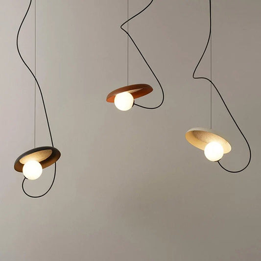 Magnetic Attraction White Metal Pendant Light - Decorbites