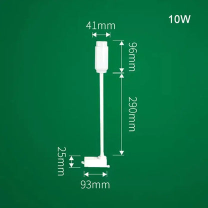 White 10w led track light with sleek cylindrical head and slender stem for decorbites adjustable beam task lighting