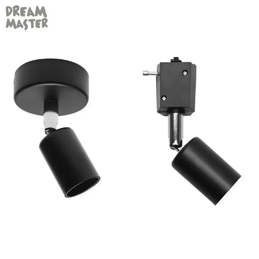 Matte black adjustable led track spotlight with cylindrical heads and matte finish for decorbites adjustable led lighting